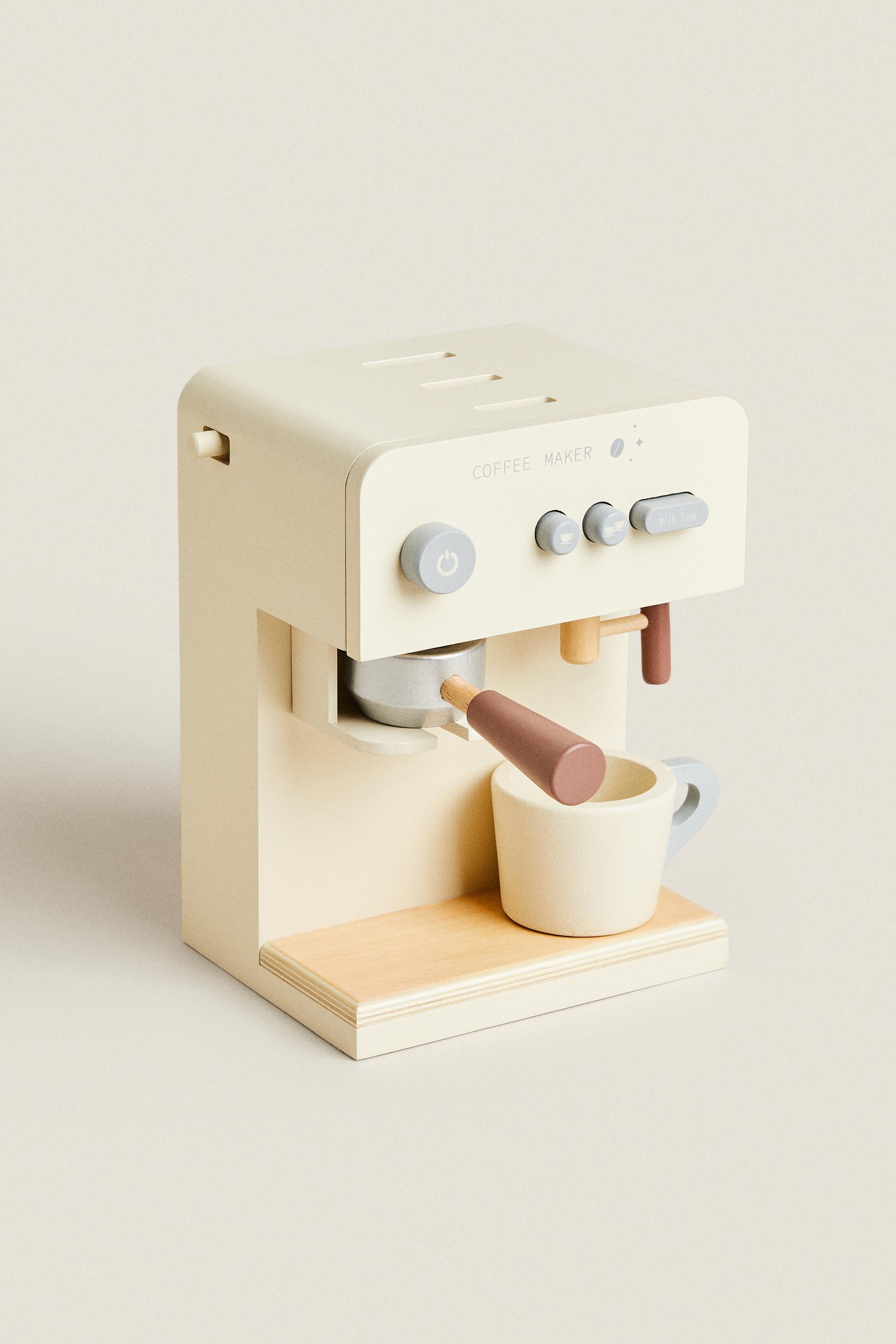 Cafetera para Cocina Infantil - Juguete de madera - 5 piezas - Shopmami