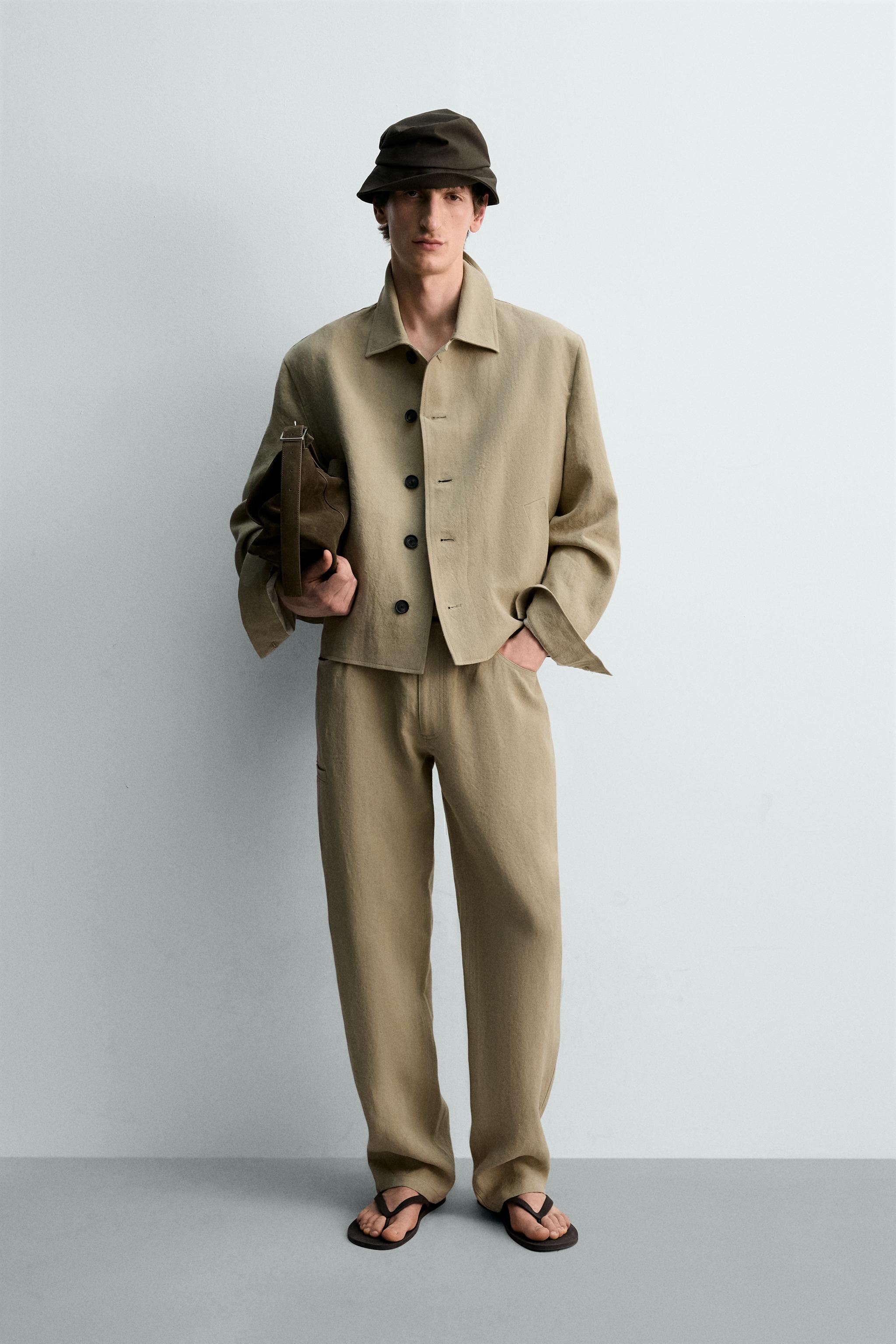 CROPPED FIT 100% LINEN LIMITED EDITION OVERSHIRT