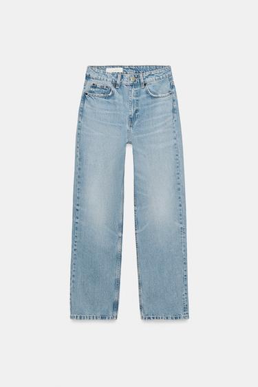 Zara TRF MOM FIT HIGH WAIST JEANS - Light blue