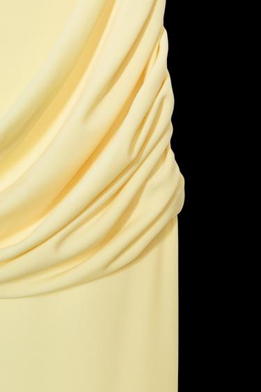 OPEN BACK CAPE LONG DRESS - Bright yellow by Zara