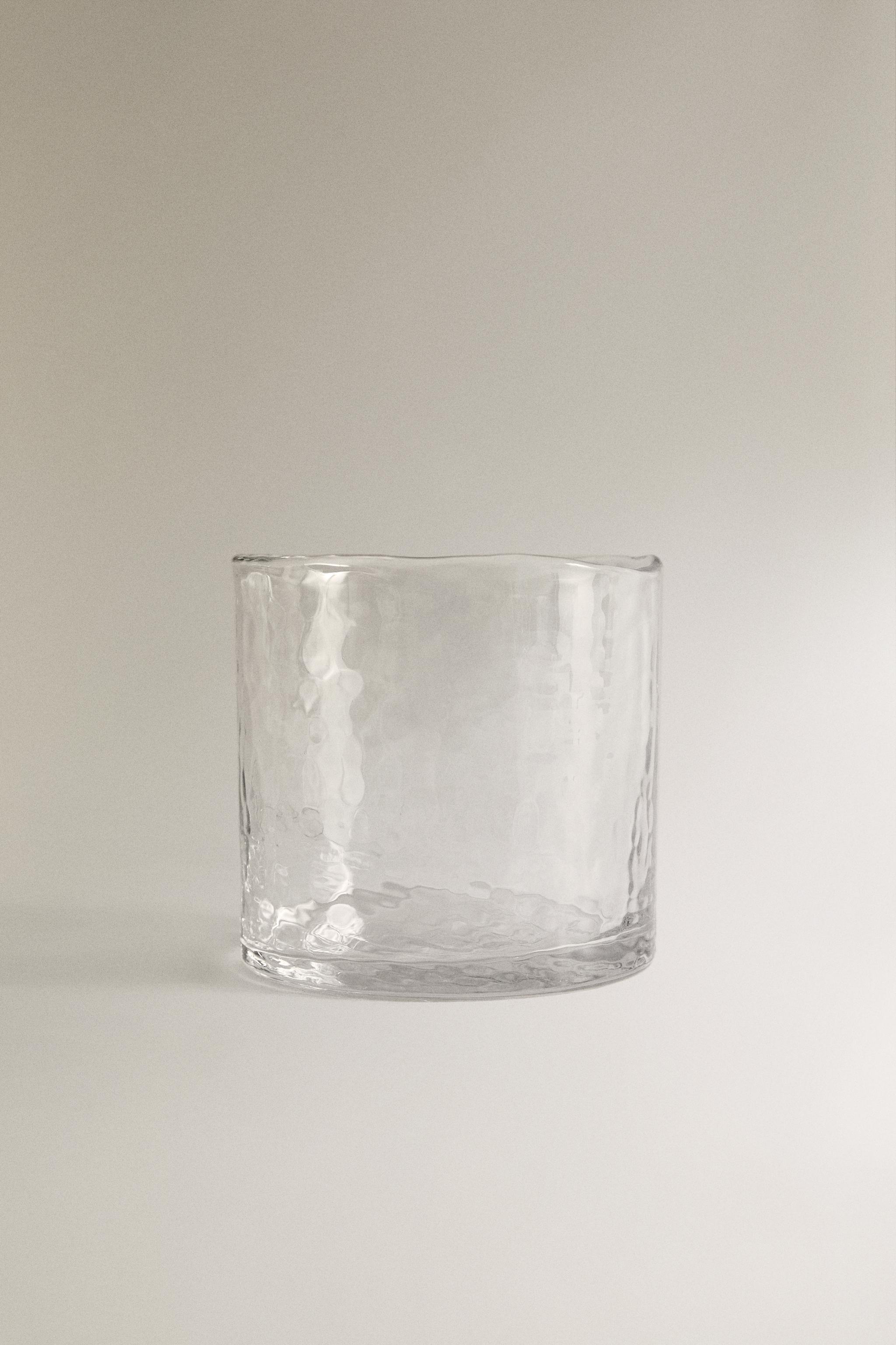 HAMMERED GLASS TUMBLER - Transparent | ZARA United States