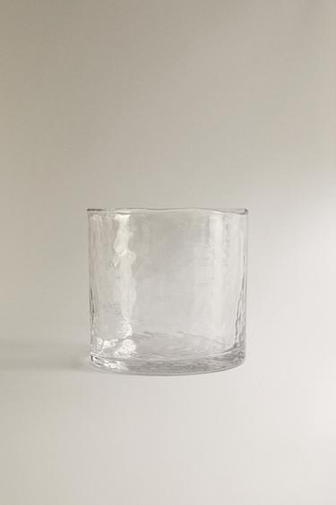 HAMMERED GLASS TUMBLER - Transparent by Zara