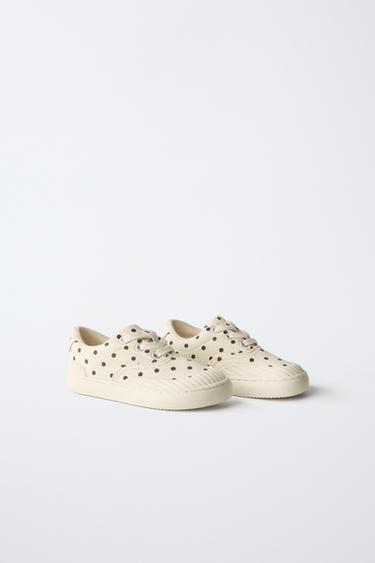 POLKA DOT PLIMSOLLS - Ecru White by Zara - Image 1