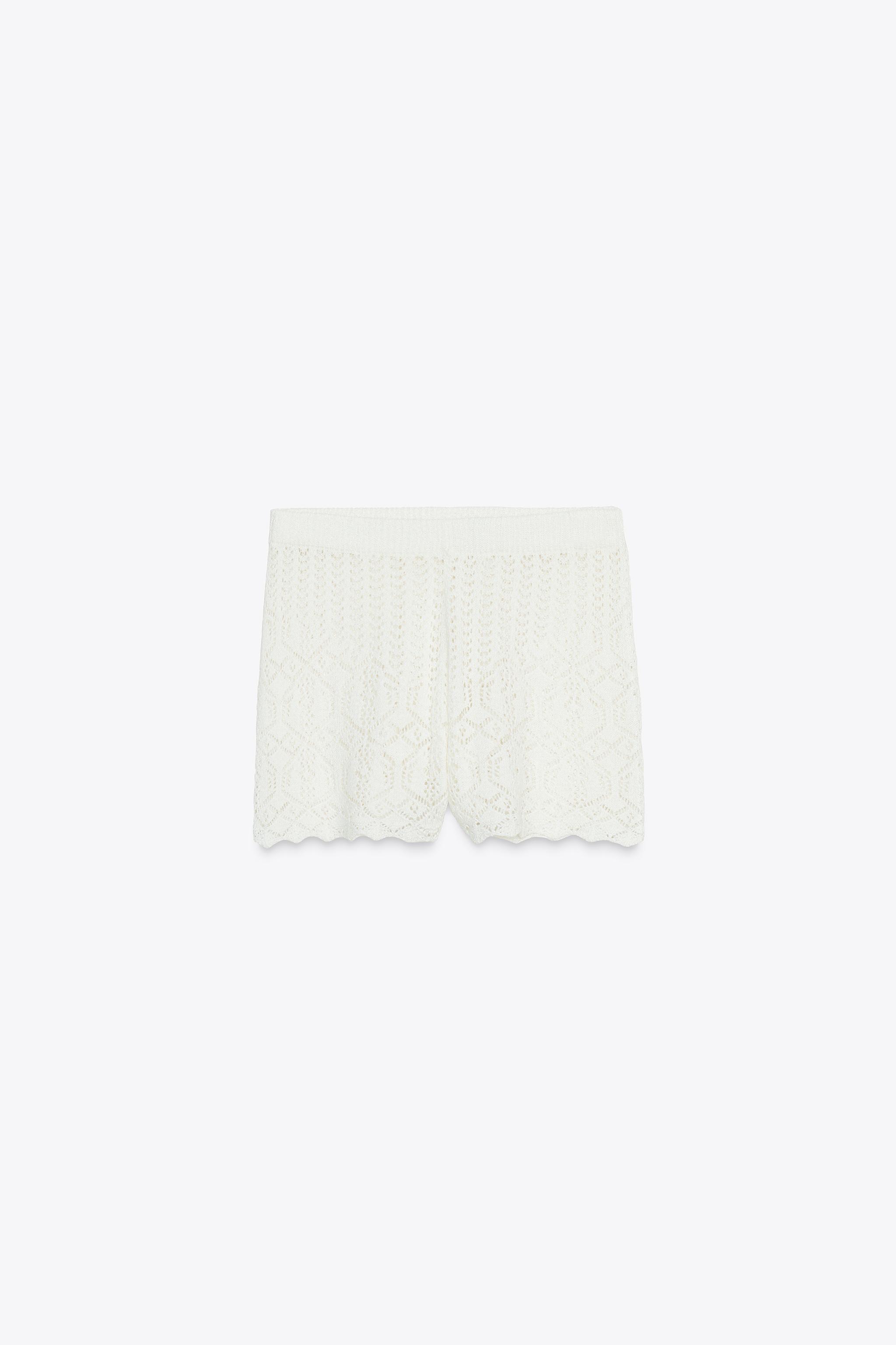 EYELET SHORTS - Ecru | ZARA United States
