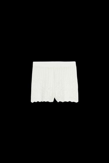 CUT-OUT SHORTS - Ecru by Zara - Image 0