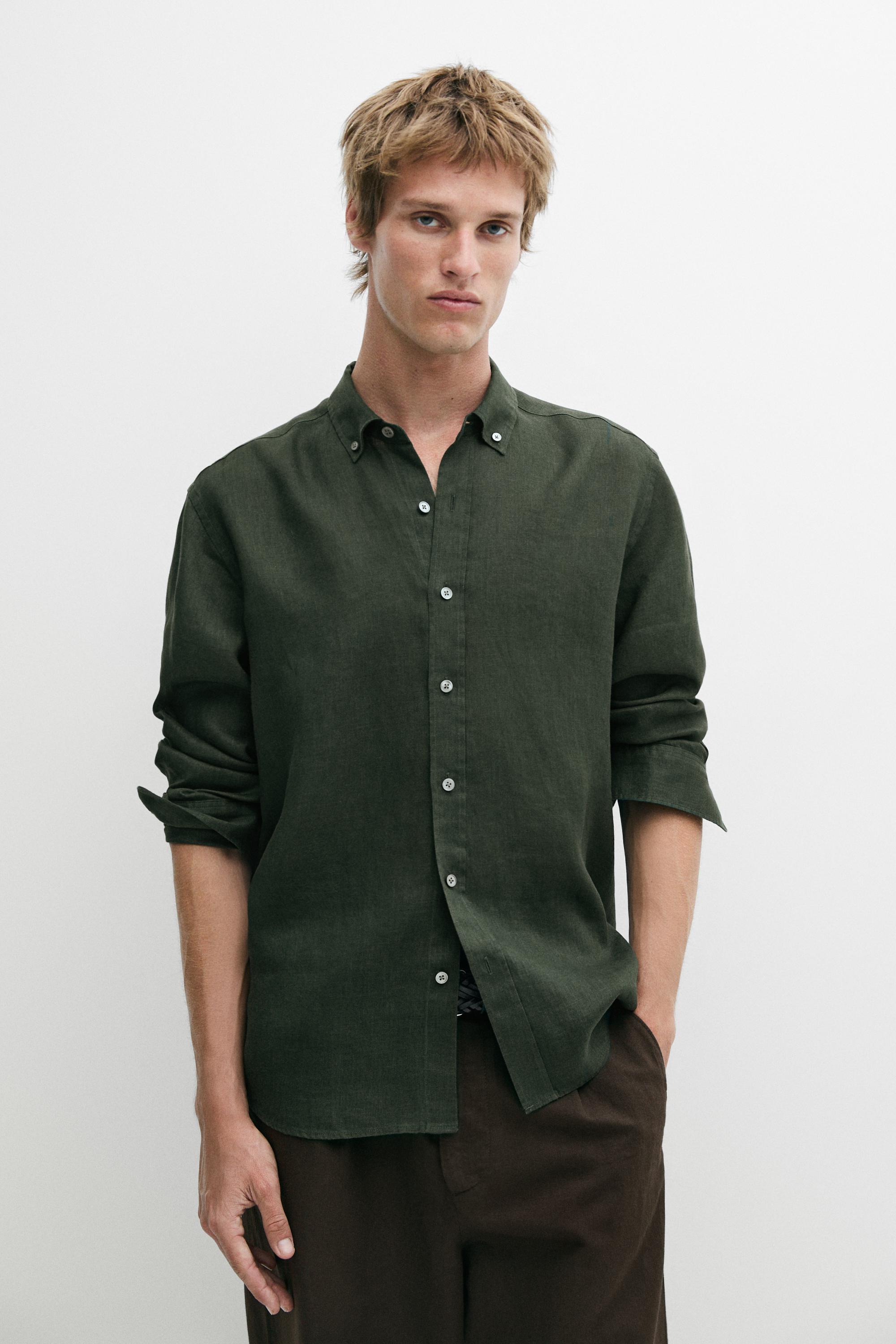 Chemise regular fit 100 % lin