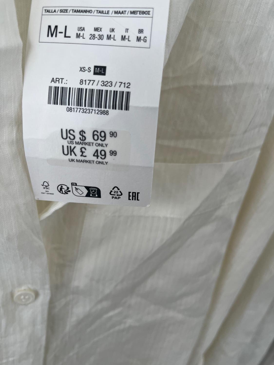 ZW COLLECTION TEXTURED OVERSIZE SHIRT - Image 3