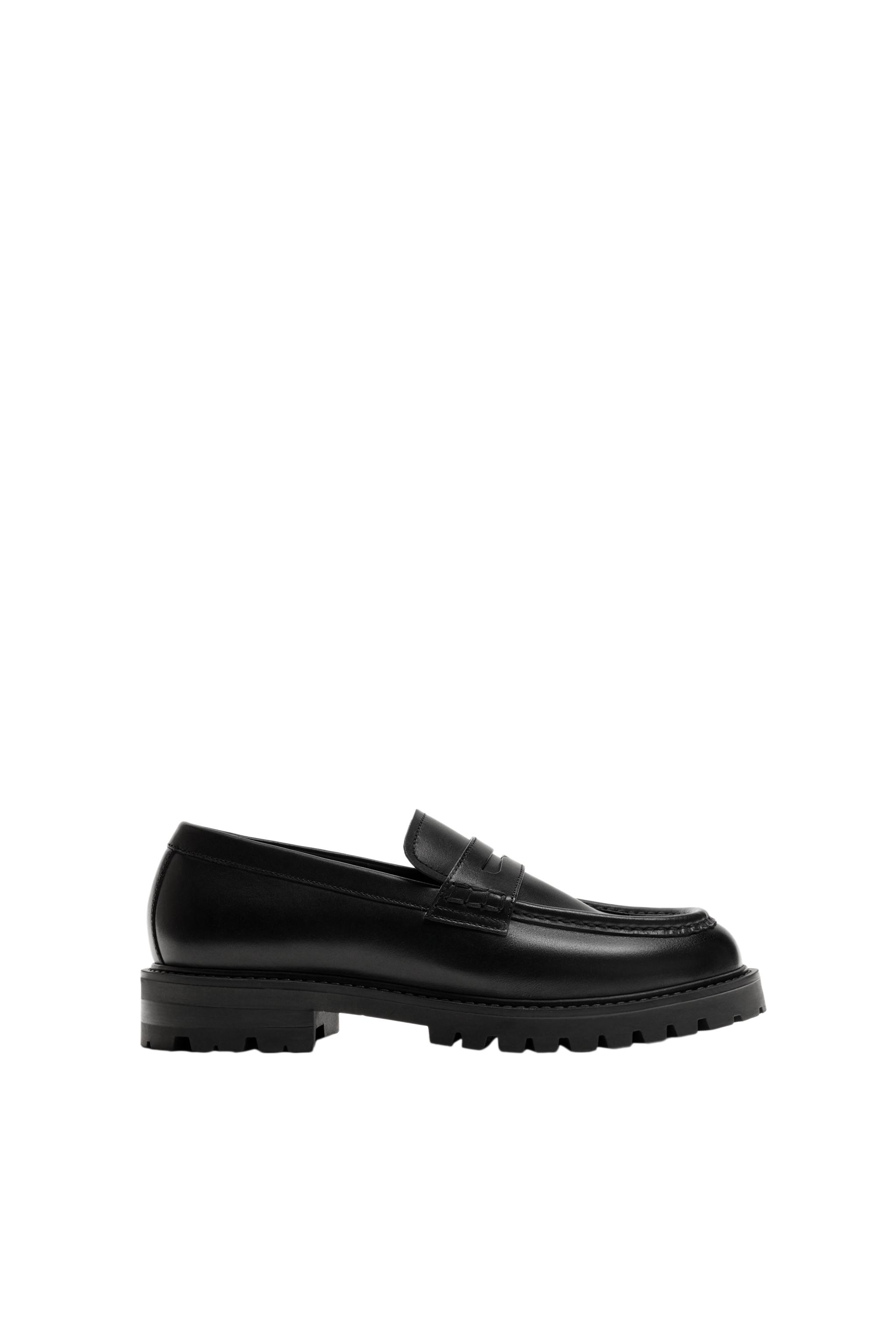 LEATHER PENNY LOAFERS - Black | ZARA New Zealand