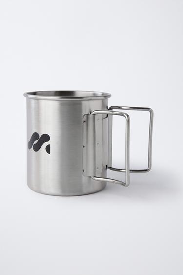 STAINLESS STEEL LOGO MUG 300ML - Dark silver by Zara - Image 2