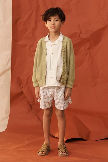 LIMITED EDITION EMBROIDERED TOPSTITCH KNIT CARDIGAN - washed green by Zara