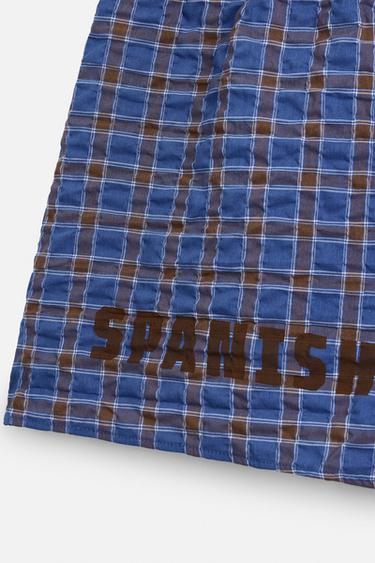 BOXER EN POPELINE GUITARRICADELAFUENTE - Bleu de Zara - Image 5