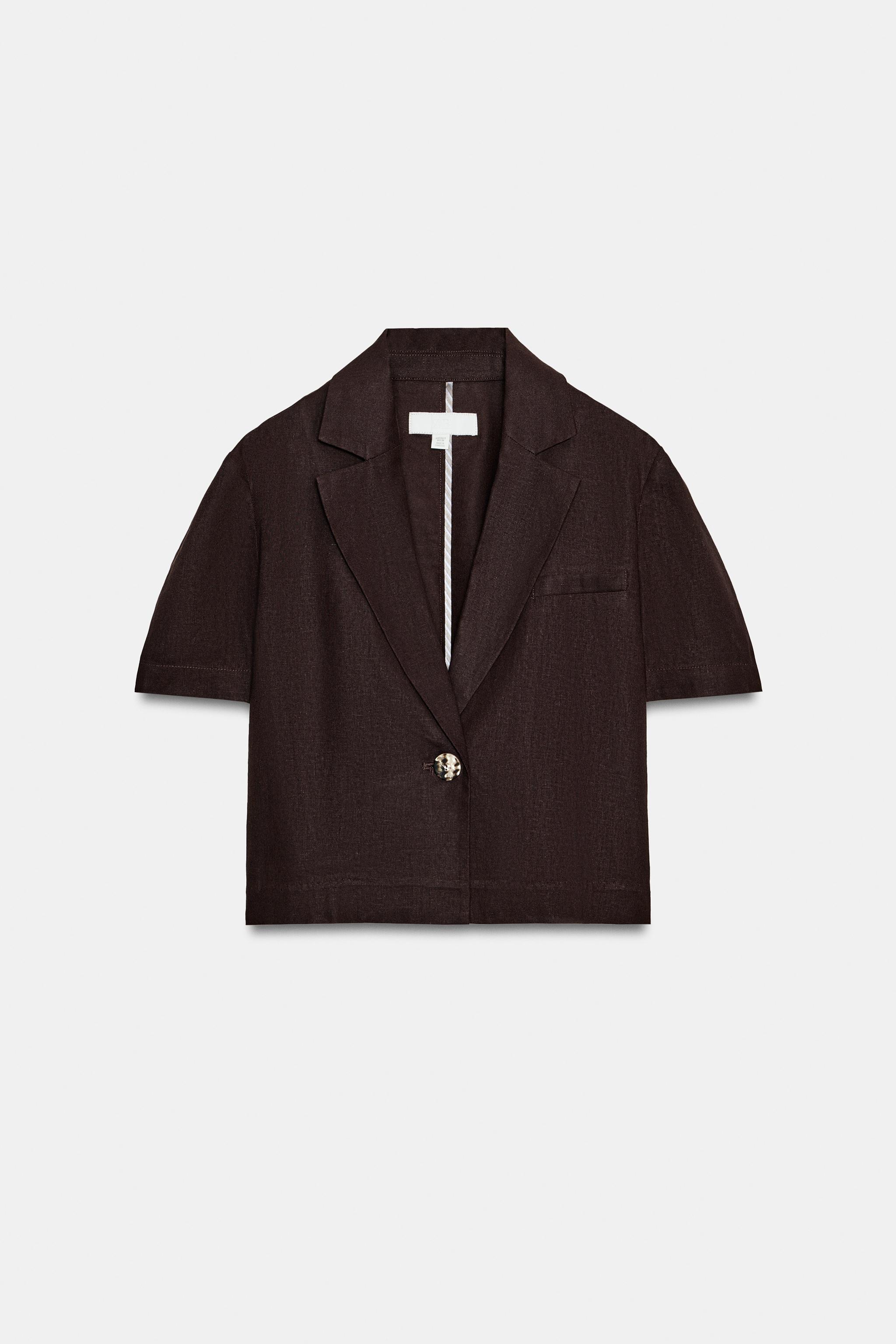 SHORT SLEEVE LINEN BLAZER
