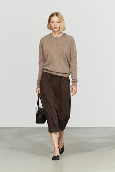Zara 100% cashmere long sleeve sweater - Black gold - Image 0