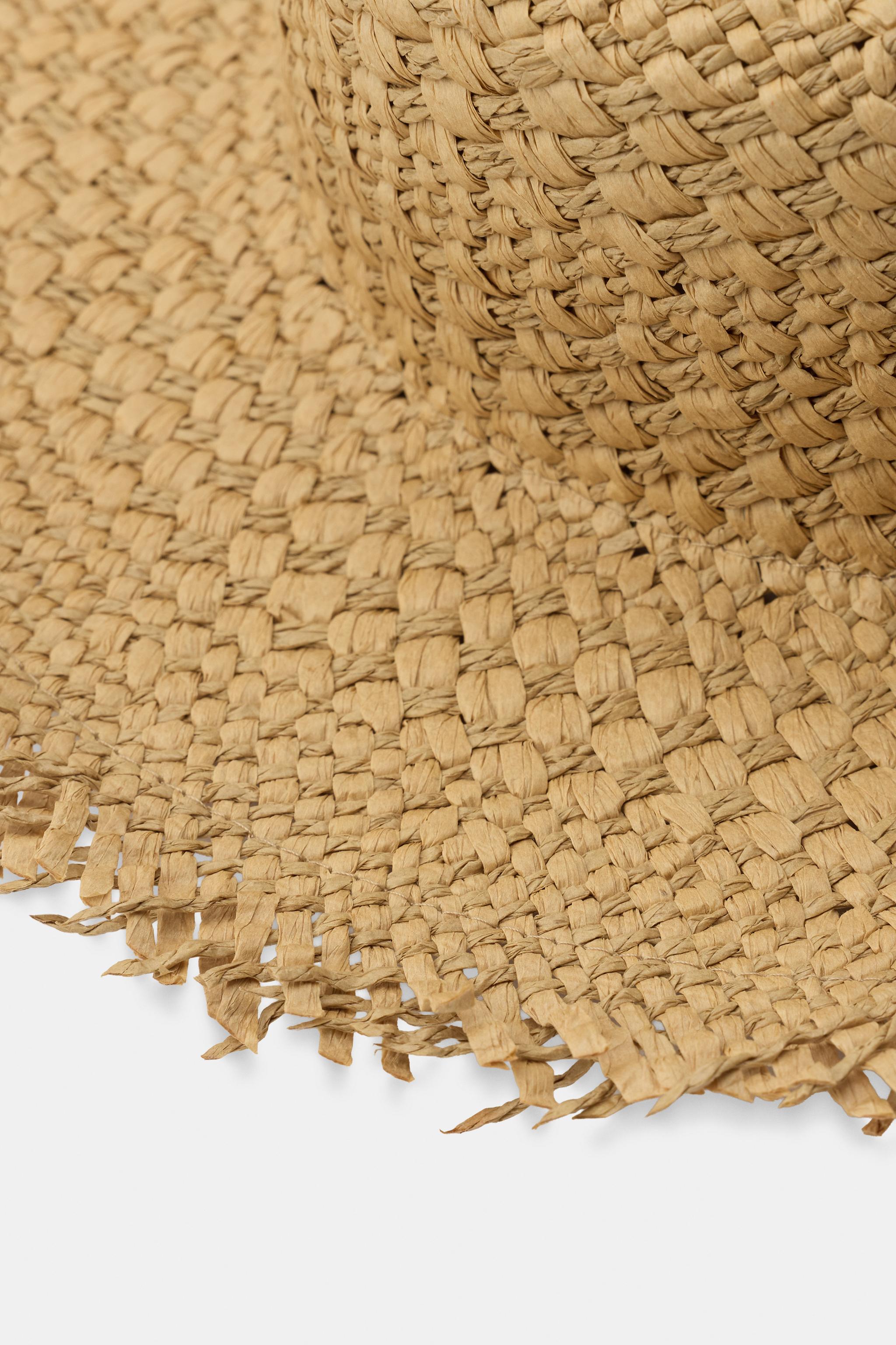 Женские головные уборы Zara FRAYED BRAIDED BUCKET HAT — фото 4