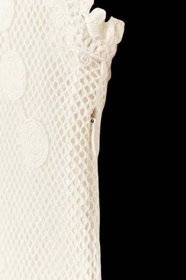 KLEID MIT STICKEREI – ZW COLLECTION - Cremefarben von Zara