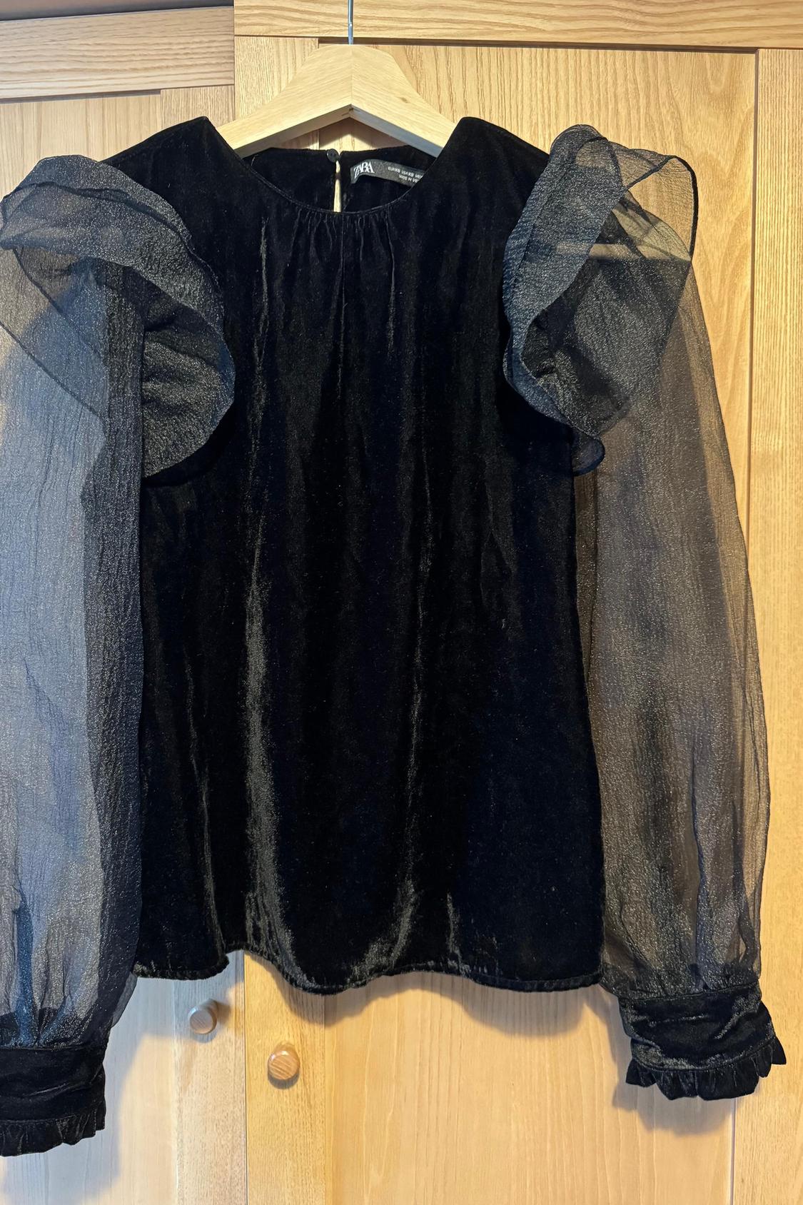 CONTRAST VELVET SHIRT