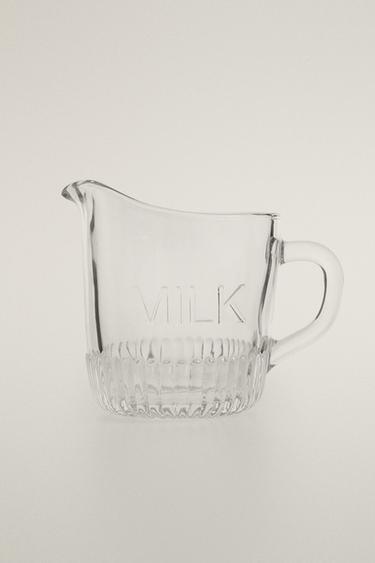 GLASS MILK JUG WITH STRIPED BASE - Transparent by Zara - Image 0