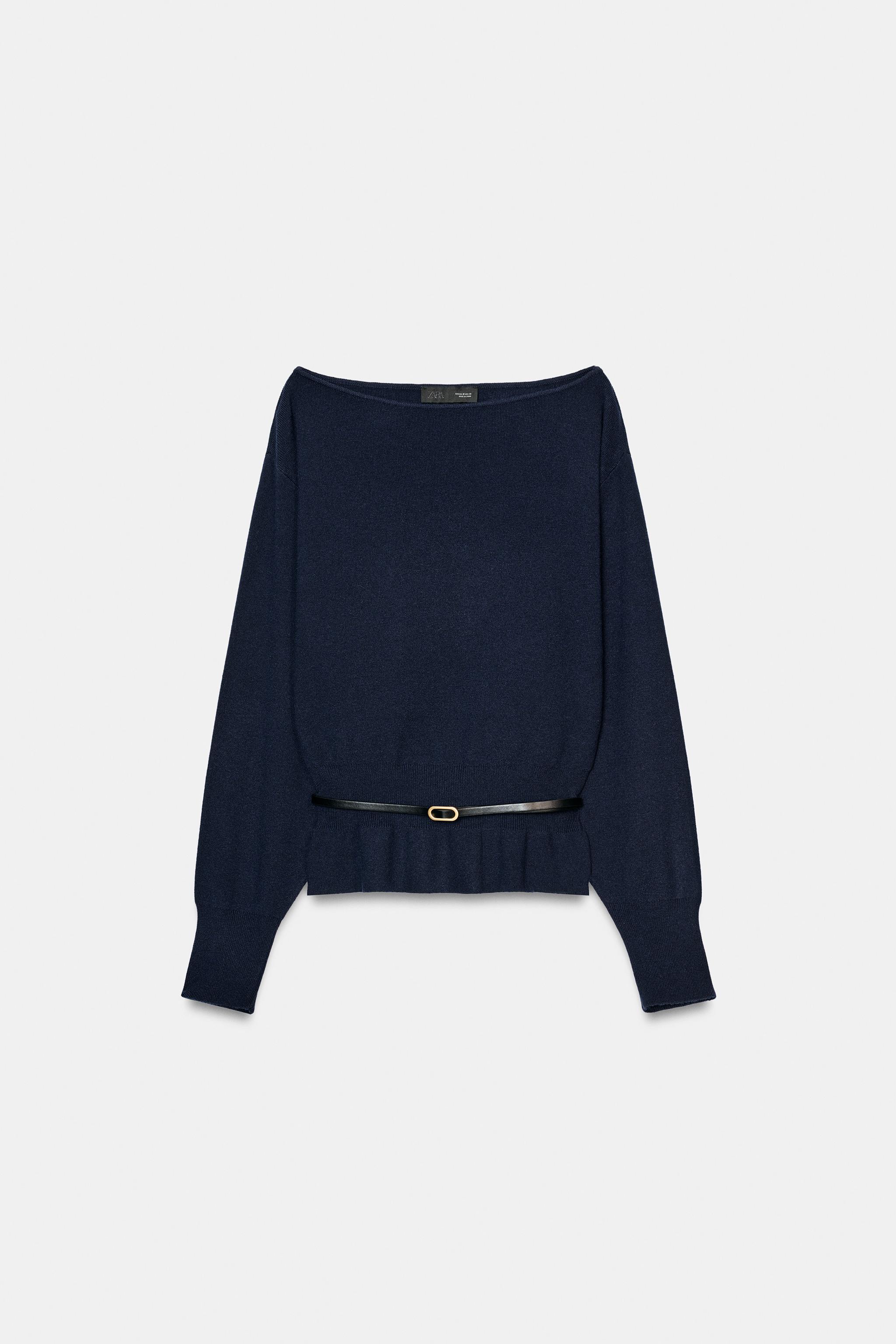 BELTED KNIT JUMPER