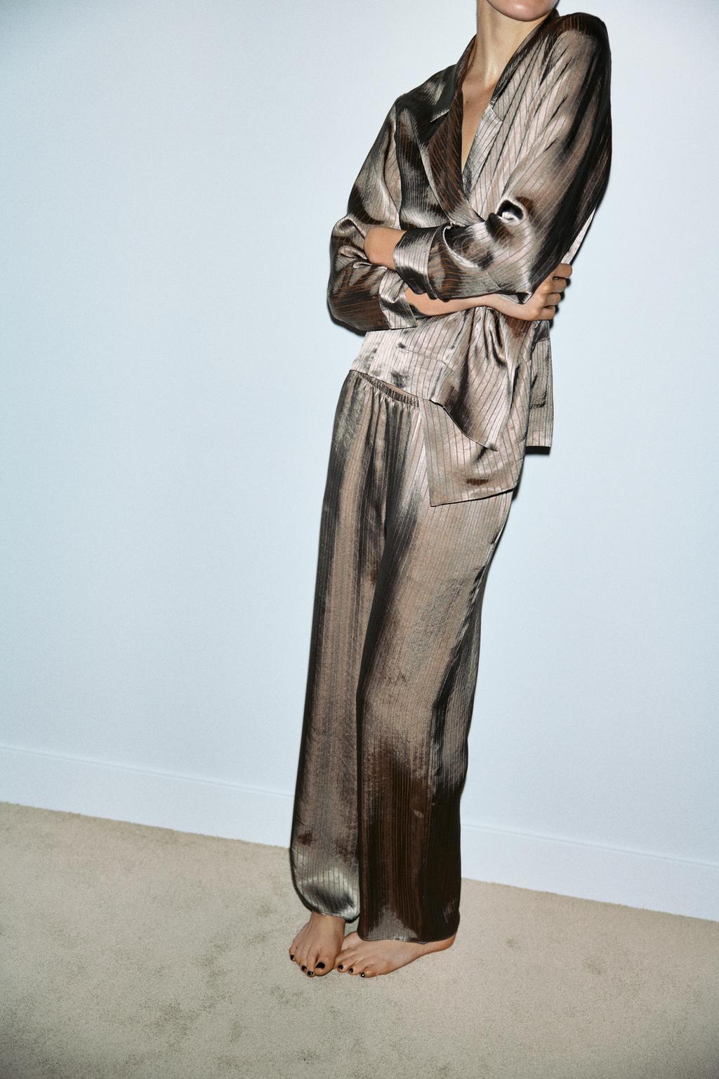 STRIPED PAJAMA PANTS - image 2