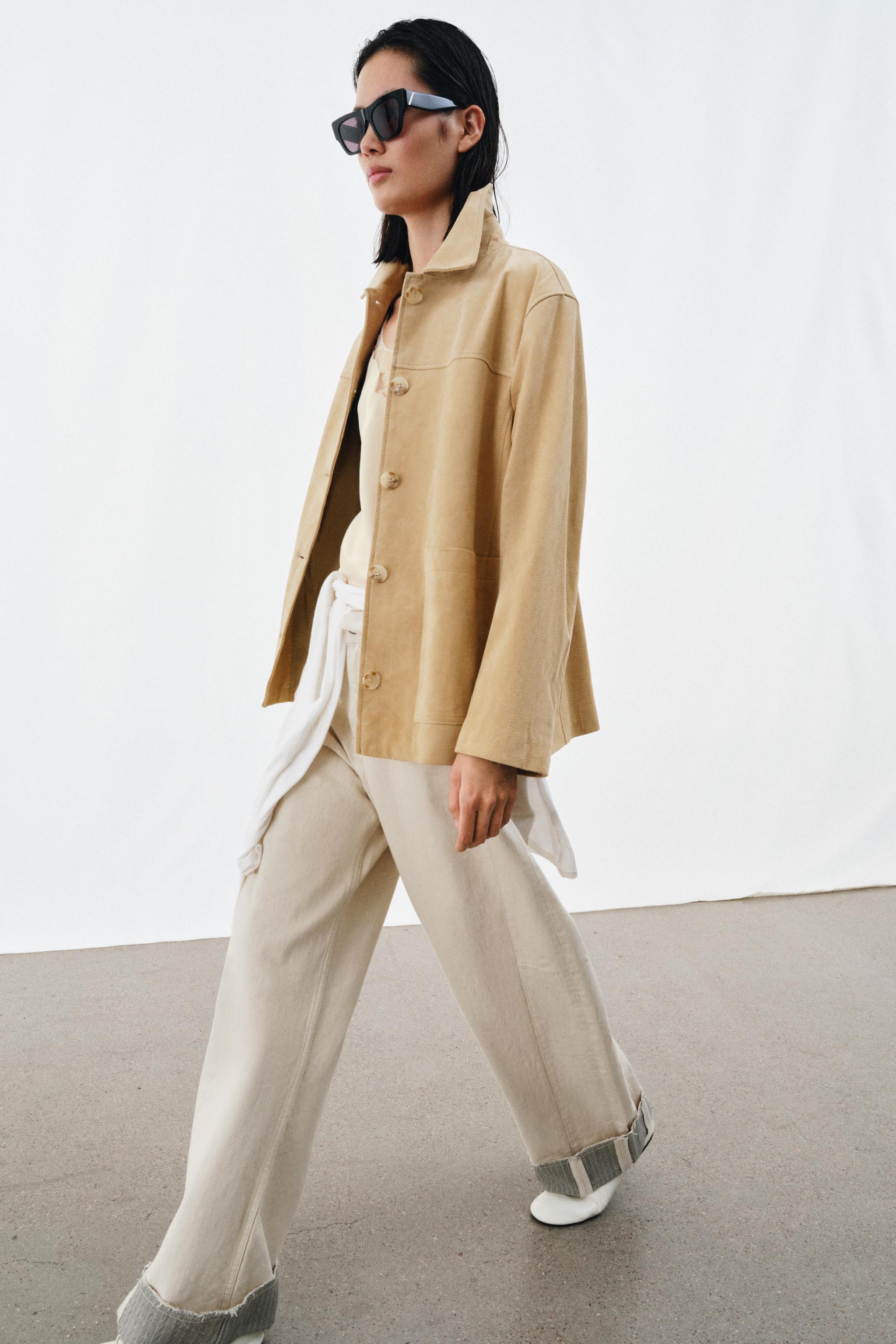 BLOUSON EN CUIR DAIM ZW COLLECTION ÉDITION LIMITÉE