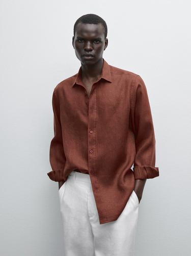 Chemise slim 100 % lin - 353 de Zara
