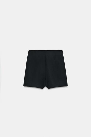 JUPE-PANTALON DRAPÉE BRILLANTE - Noir de Zara - Image 5