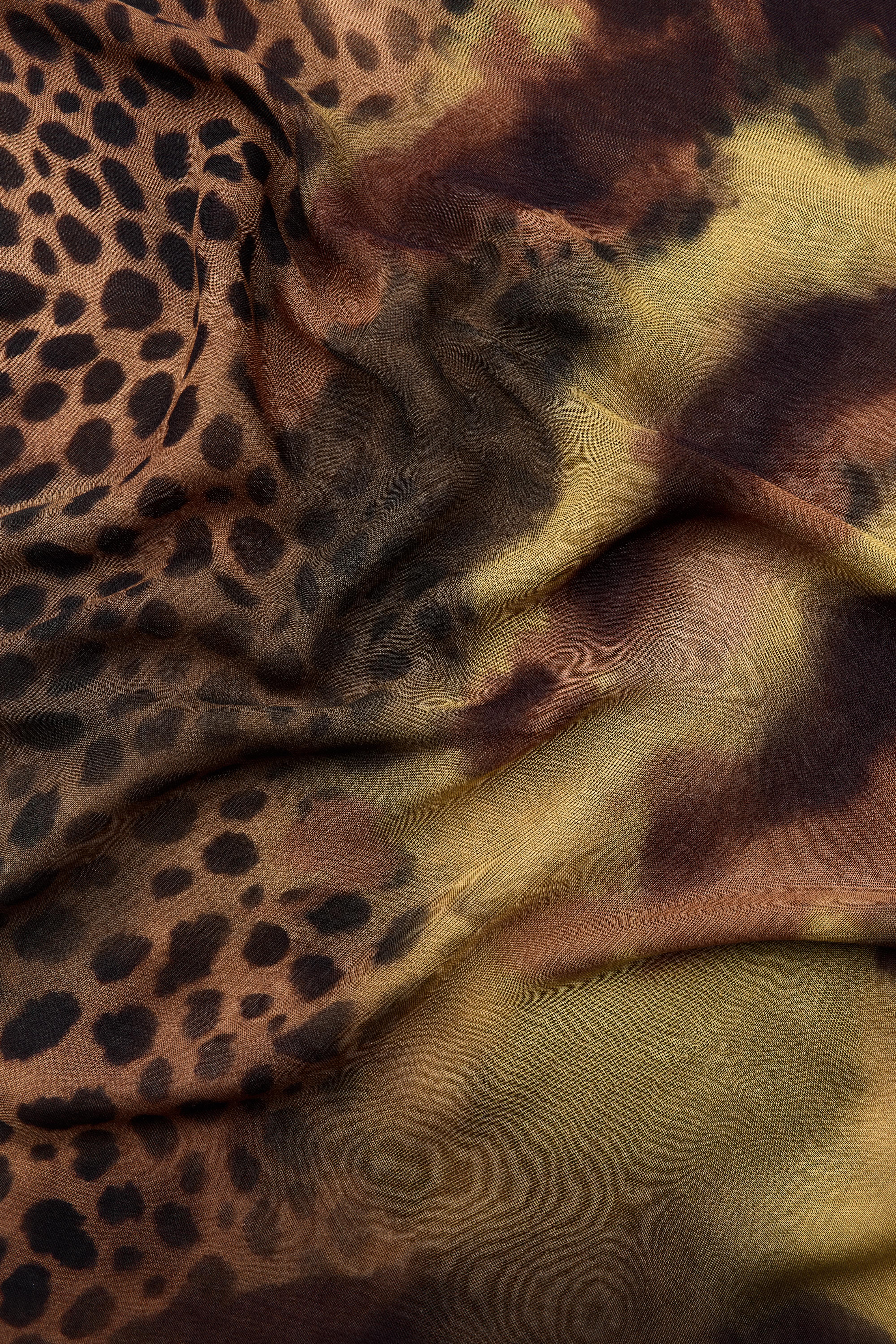FOULARD EN SOIE ET MODAL À IMPRIMÉ ANIMAL