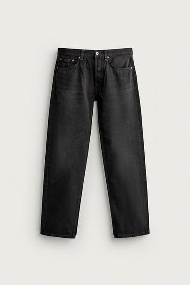 STRAIGHT-LEG JEANS - Black by Zara
