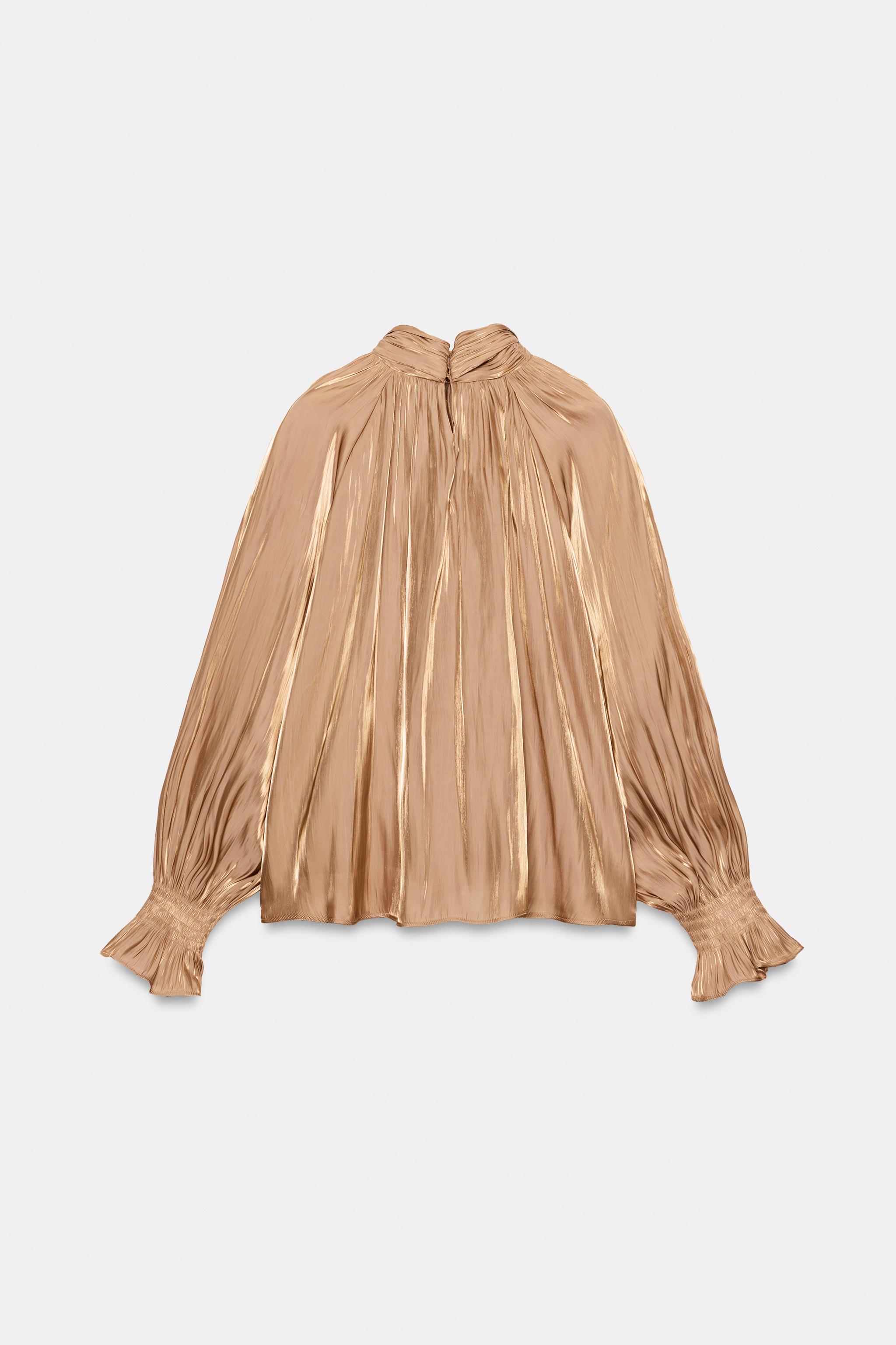 SATIN TIE BLOUSE