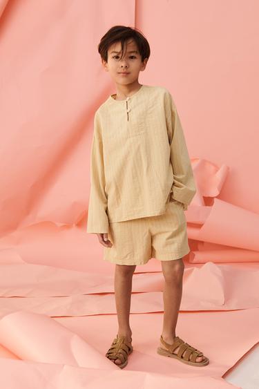 LIMITED EDITION STRIPED BERMUDA SHORTS - Vanilla by Zara