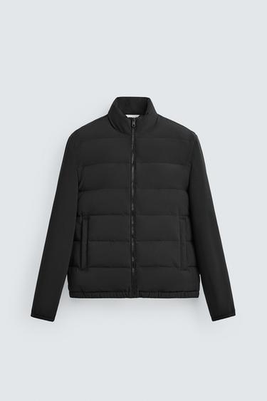 CAZADORA COMBINADO ACOLCHADO - Negro de Zara