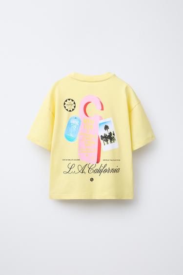 PRINTED T-SHIRT - Yellow by Zara - Image 1