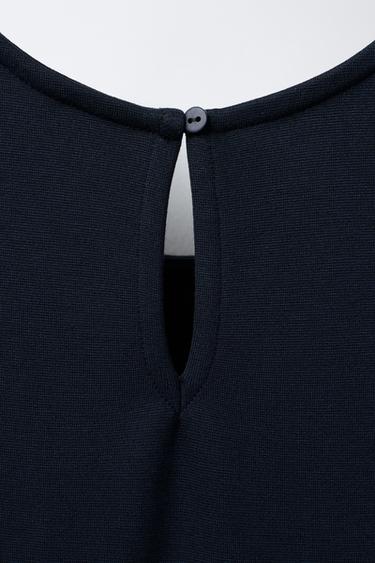 PLEATED PINAFORE DRESS - Navy blue by Zara - Image 3