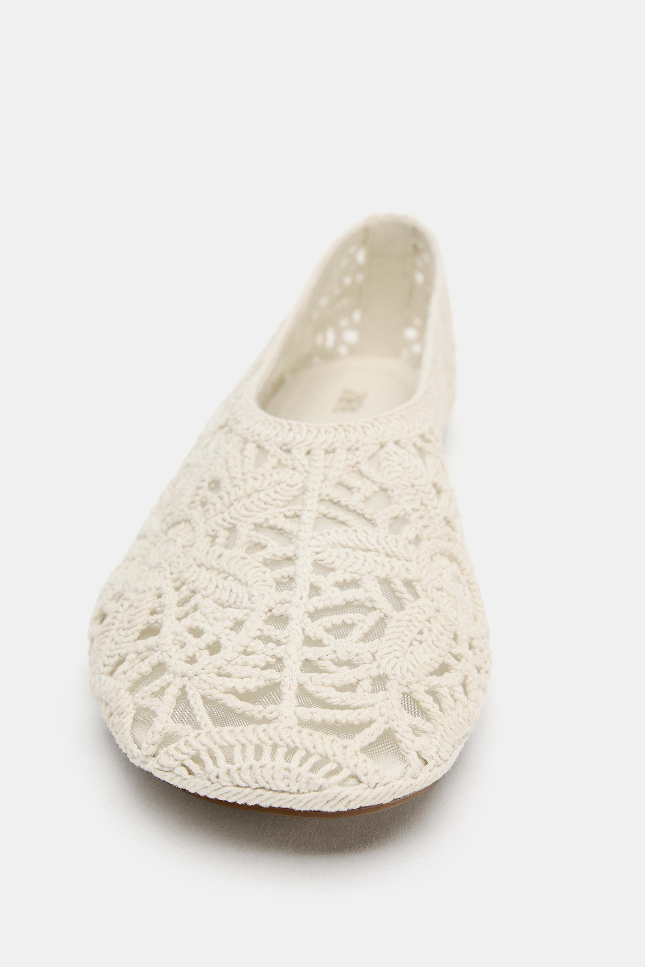 BALLERINES CROCHET FLEURS