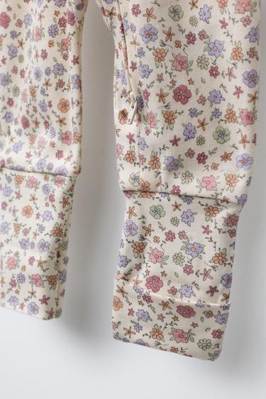 TWO-PACK OF FLORAL CONVERTIBLE FOOTED SLEEPSUITS - Pink by Zara - Image 4