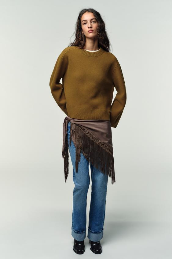 WOOL BLEND LONG SLEEVE JUMPER