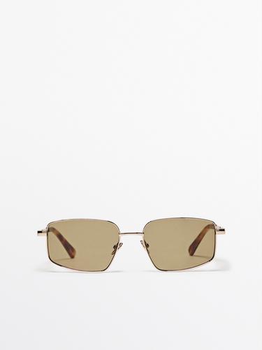 Zara Metallic sunglasses - Golden