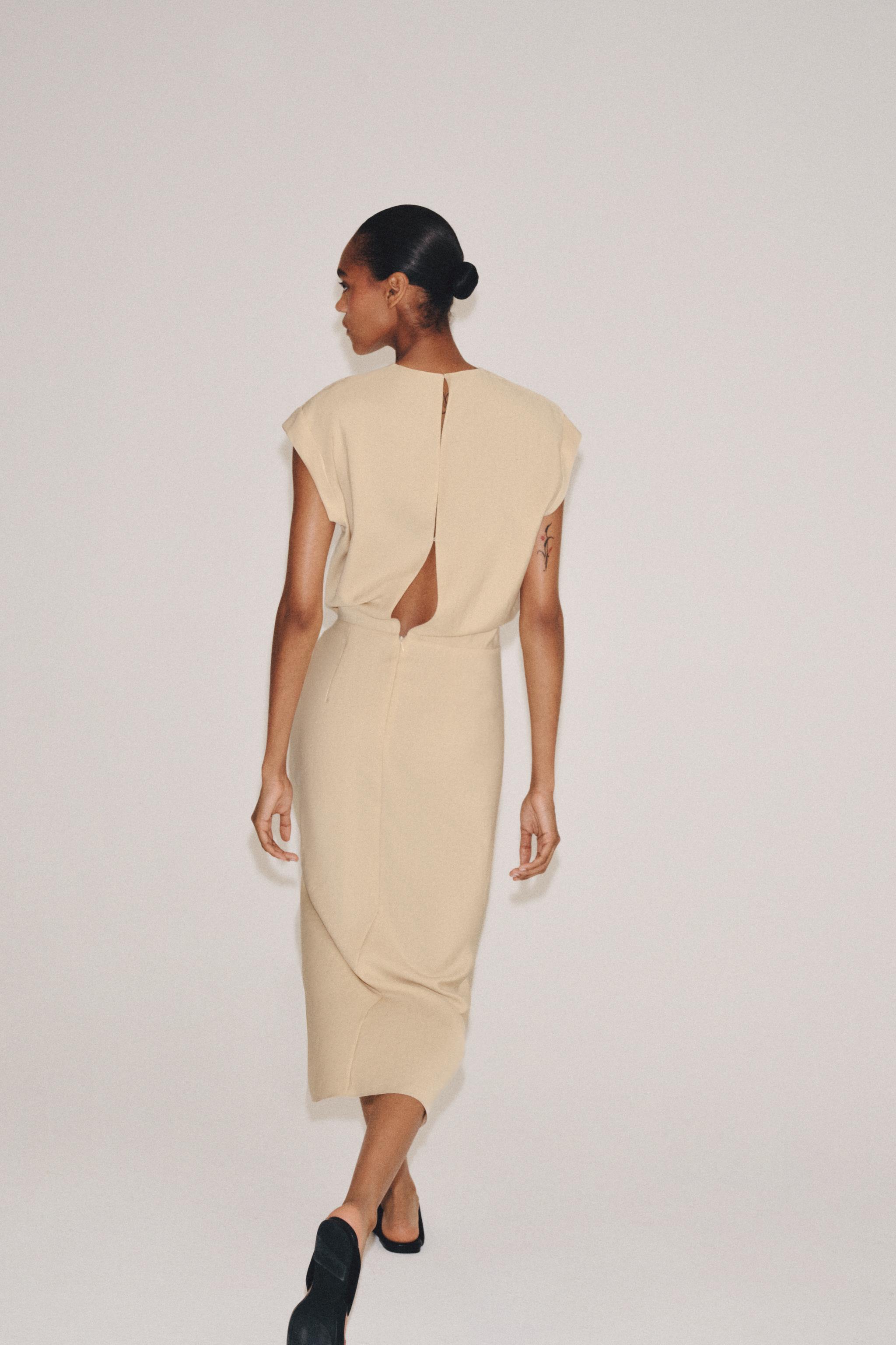 ZW COLLECTION RUFFLED MIDI DRESS