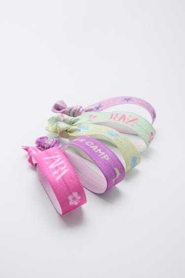 FIVE-PACK OF TEXT HAIRBANDS - Pinks by Zara - Image 2