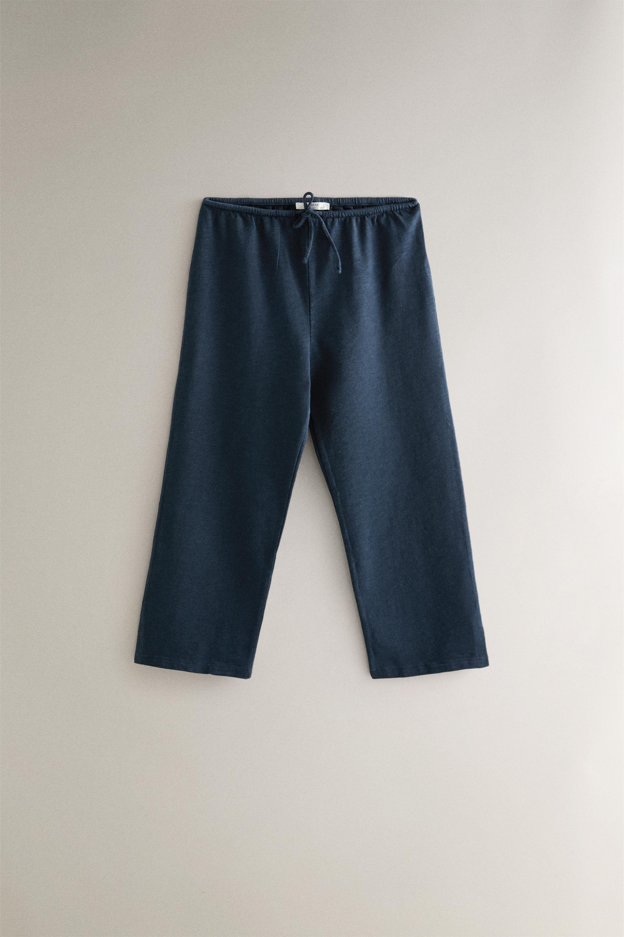 SHORT SLEEVE COTTON T-SHIRT — Indigo