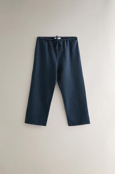 T-SHIRT EN COTON MANCHES COURTES - Indigo de Zara - Image 0