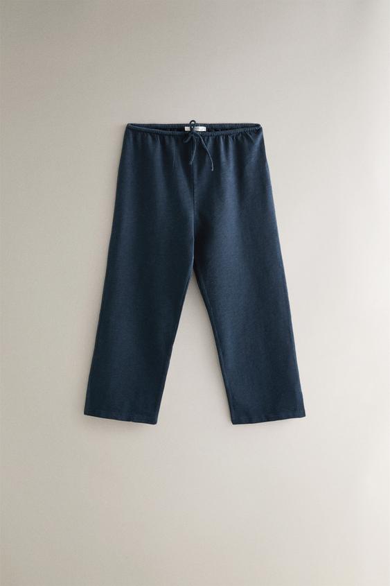 SHORT-SLEEVE COTTON T-SHIRT - نيلي الخاص بـ Zara - صورة 0