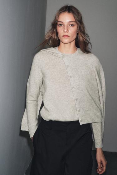 100% WOOL BASIC JACKET - Sand / Marl by Zara - Image 1