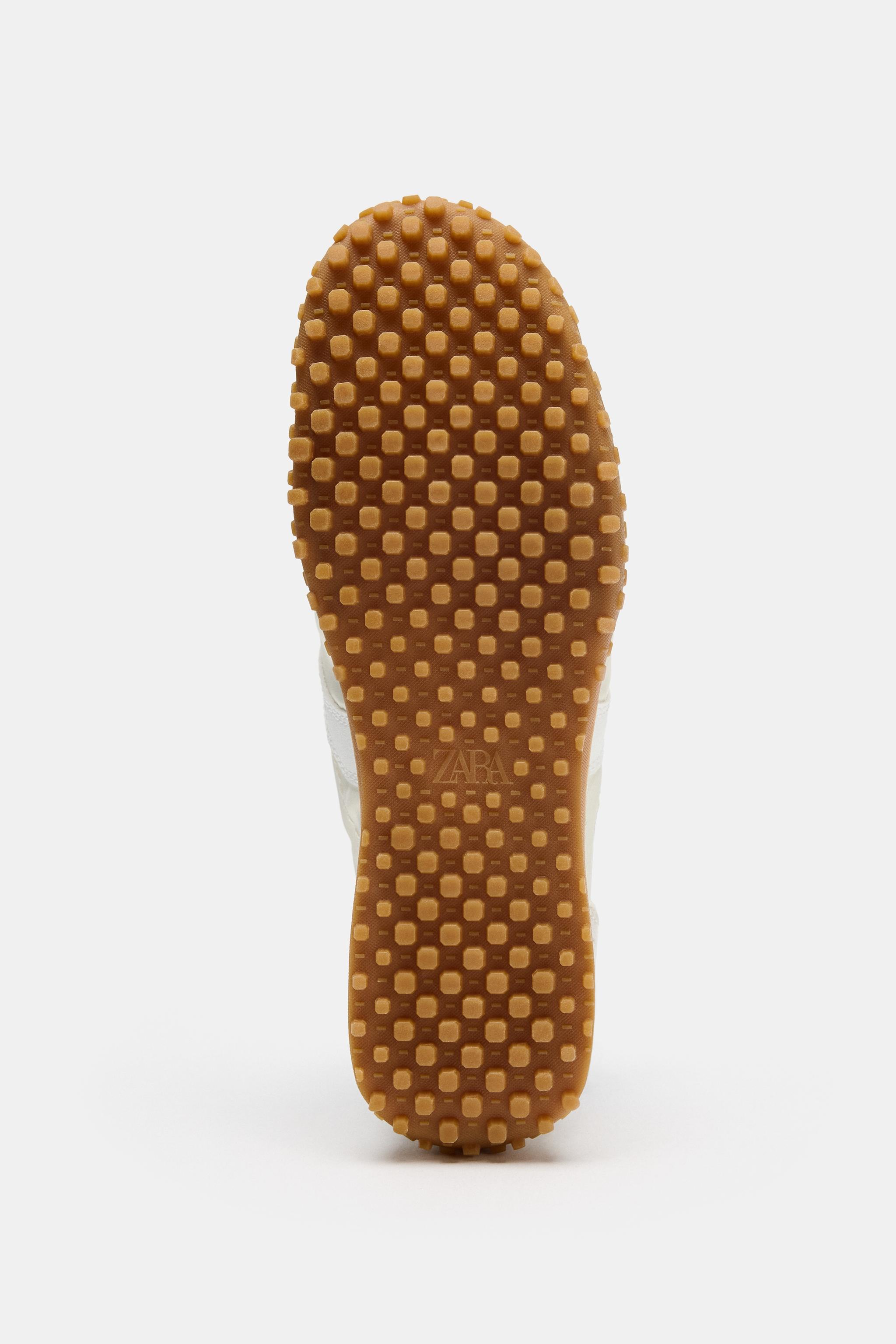 Женские кроссовки Zara CONTRAST HEEL BLUCHER SNEAKERS — фото 7