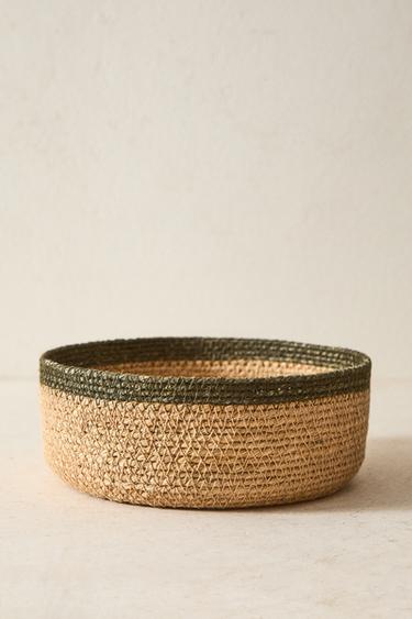 ROUND WOVEN BASKET - Green by Zara - Image 5