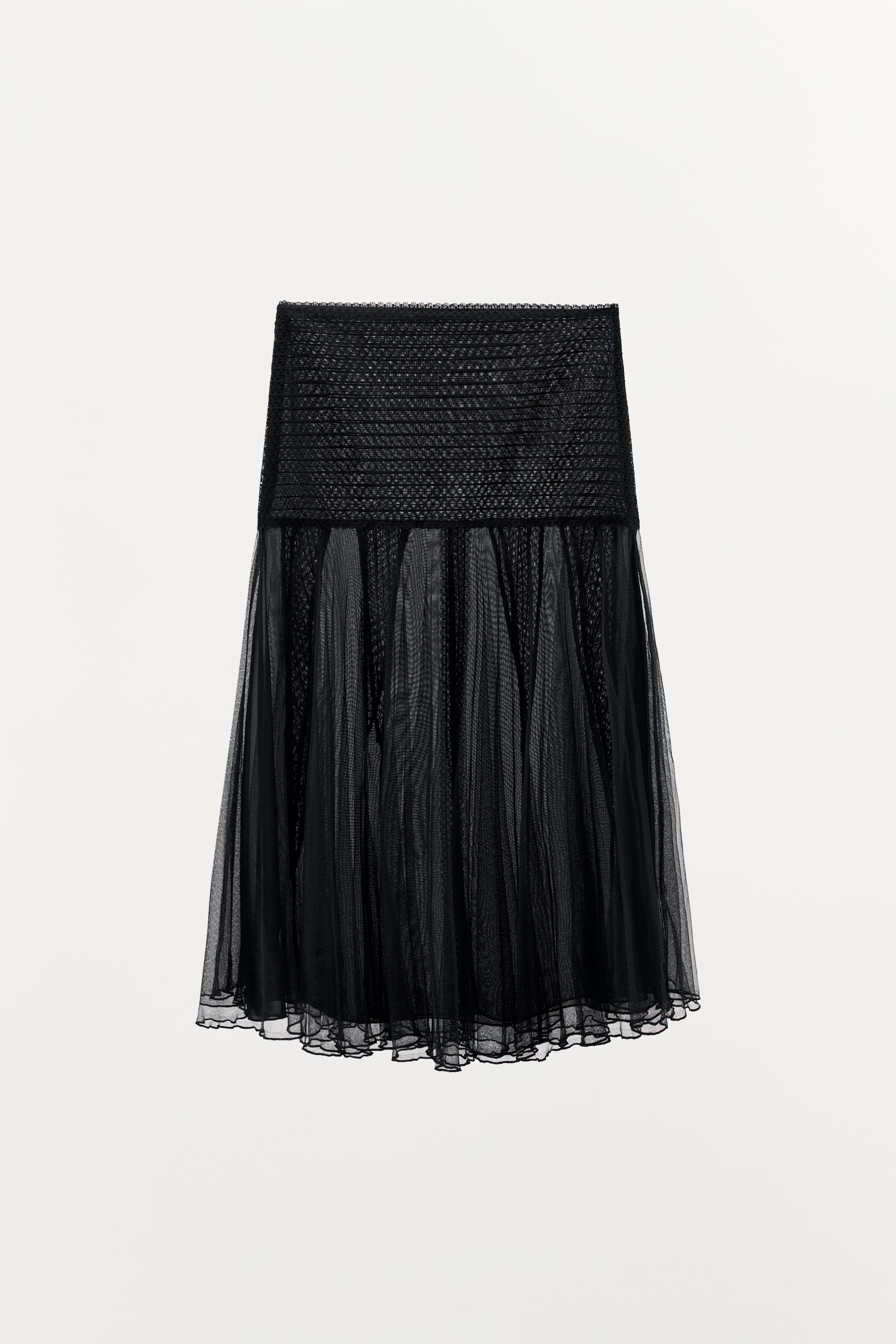 COMBINATION LACE TULLE SKIRT