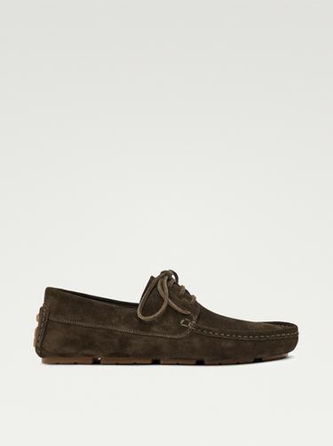 Mocasín náutico serraje - Verde Caqui de Zara