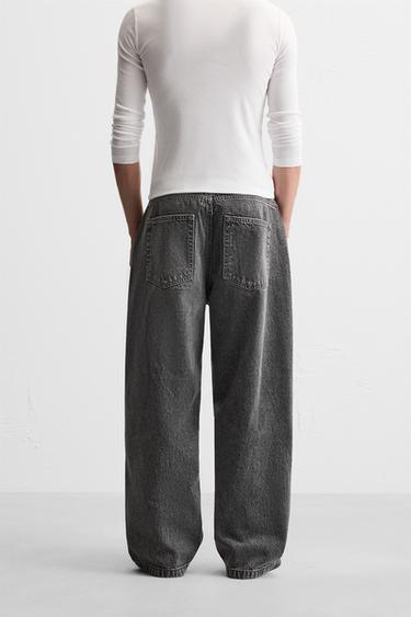 BAGGY FIT JEANS - Charcoal by Zara - Image 2