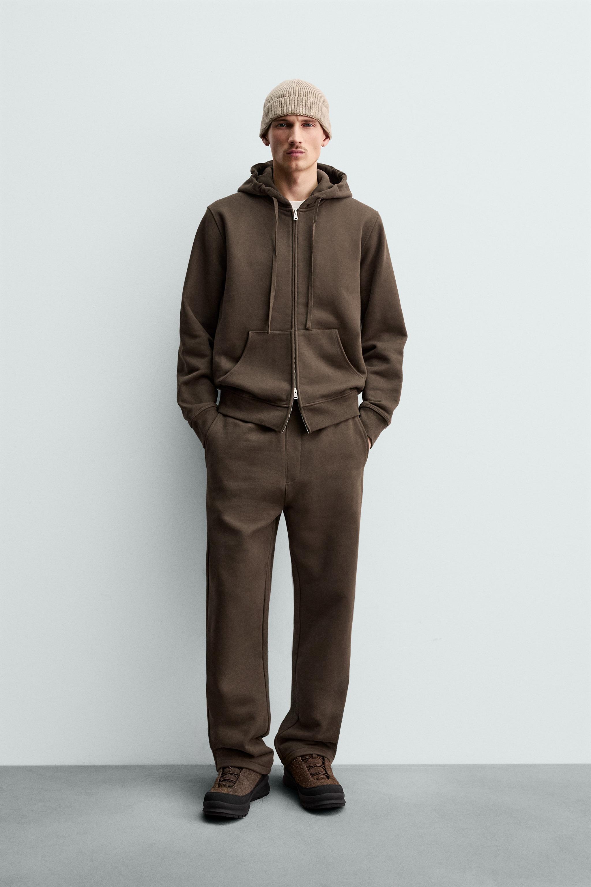 ORIGINS HEAVYWEIGHT ZIP HOODIE - Chocolate | ZARA United States