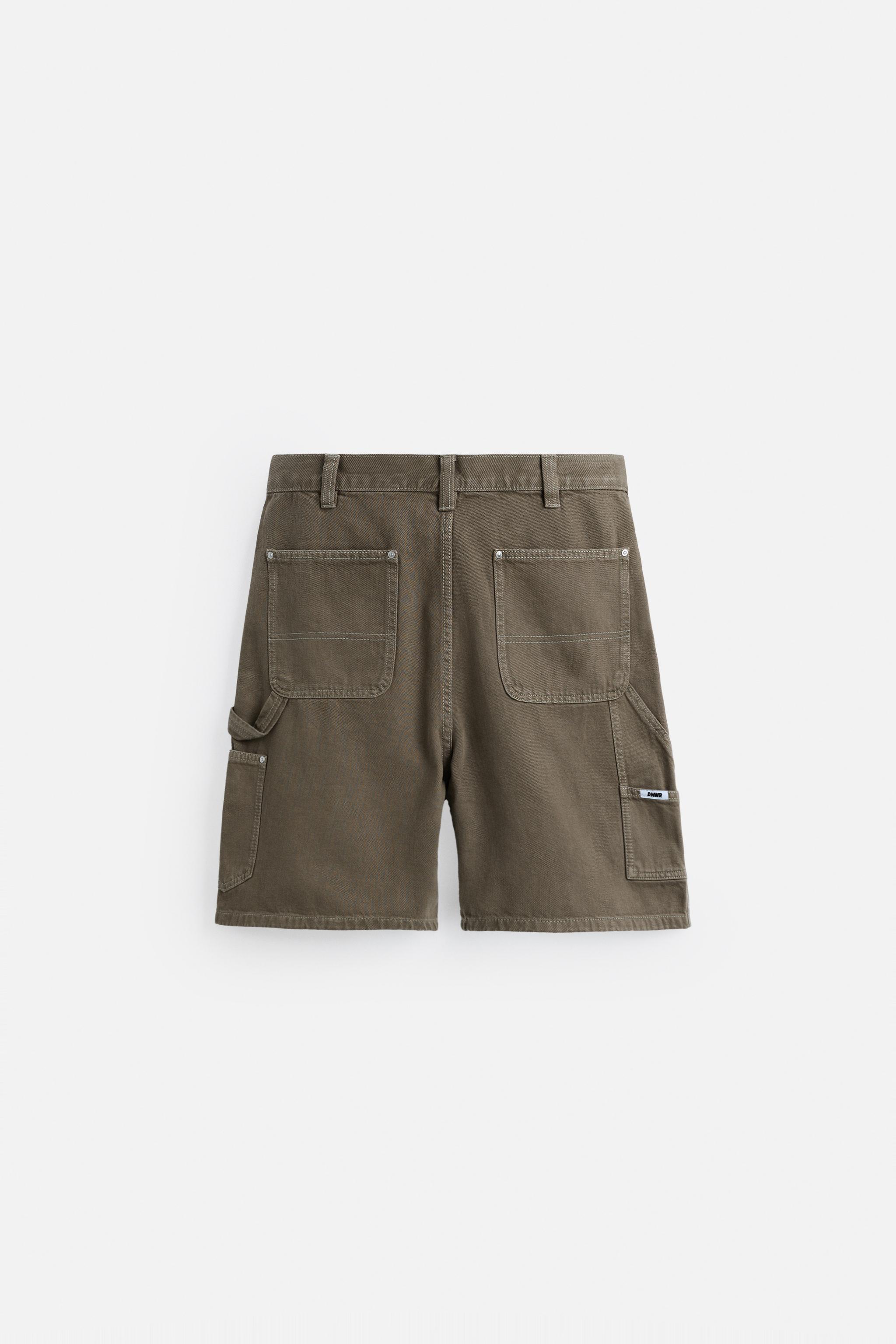 男の子向けプレゼント集結 デニムカーペンターポケットバミューダパンツ - ZARA | ブルー パンツ